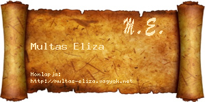 Multas Eliza névjegykártya